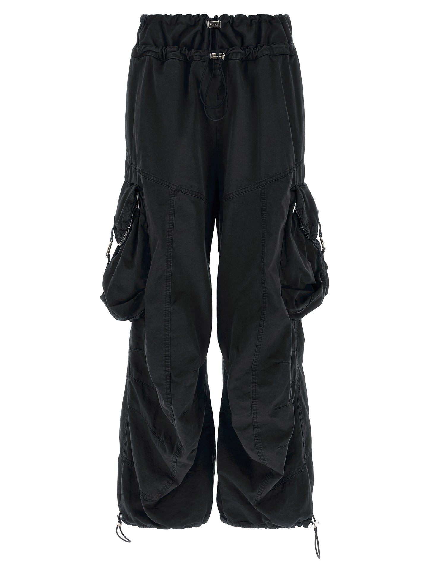 The Attico Black Cotton Cargo Pants