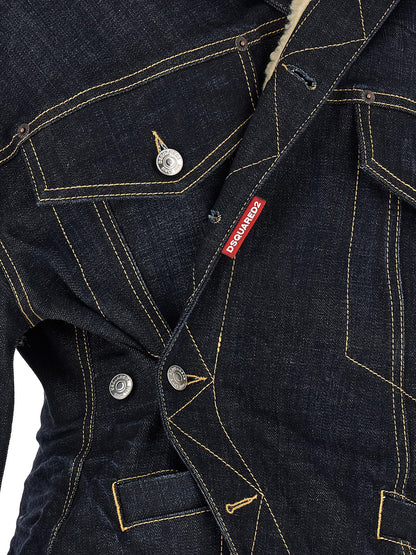 Dsquared² Blue Cotton Denim Jacket