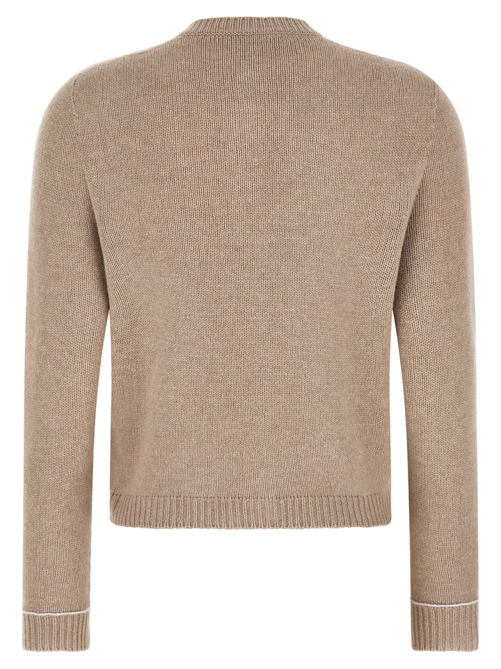 Fabiana Filippi Beige Virgin Wool Cardigan