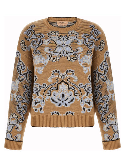Twinset Brown Wool Cardigan