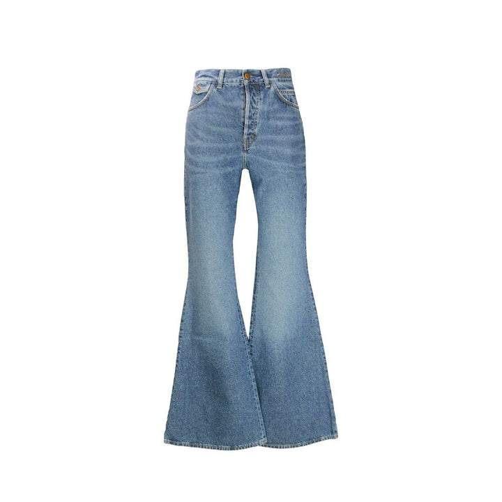 Chloé Blue Cotton Flared Jeans