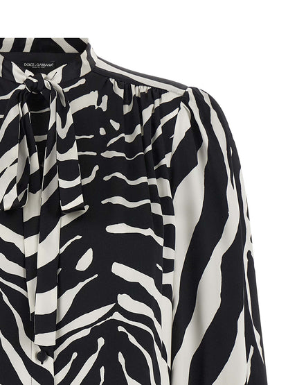 Dolce & Gabbana Bicolor Silk Blouse