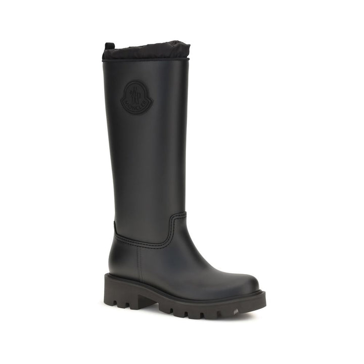 Moncler Black Pvc Rain Boots