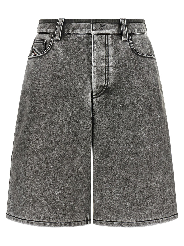Diesel Gray Polyethylene Bermuda Shorts