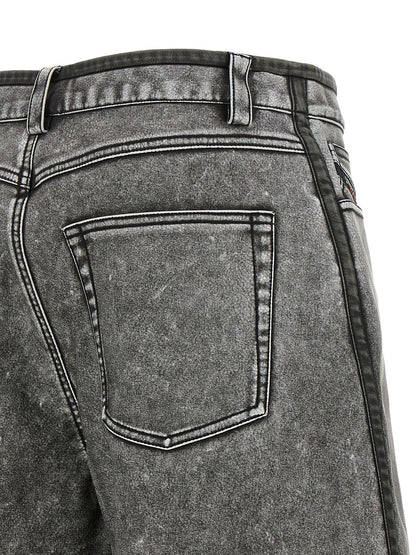 Diesel Gray Polyethylene Bermuda Shorts
