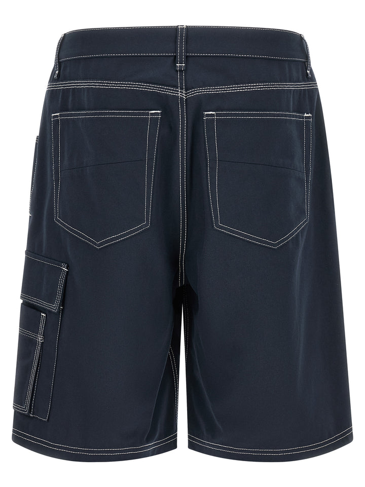 Fendi Blue Cotton Bermuda Shorts