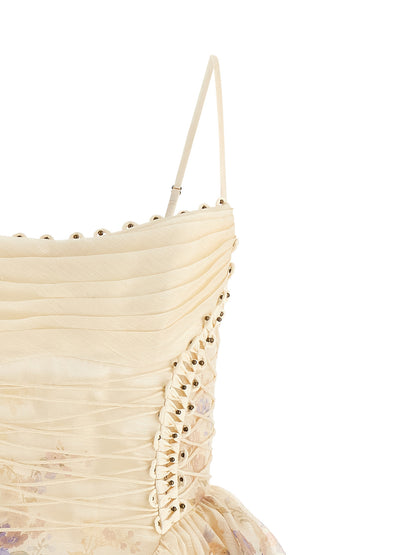 Zimmermann Beige Linen Short Dress