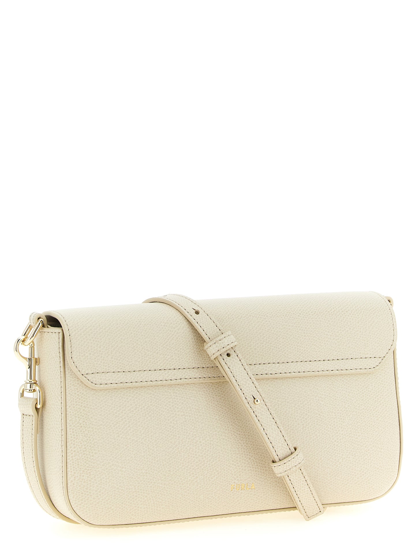 Furla White Calfskin Crossbody Bag