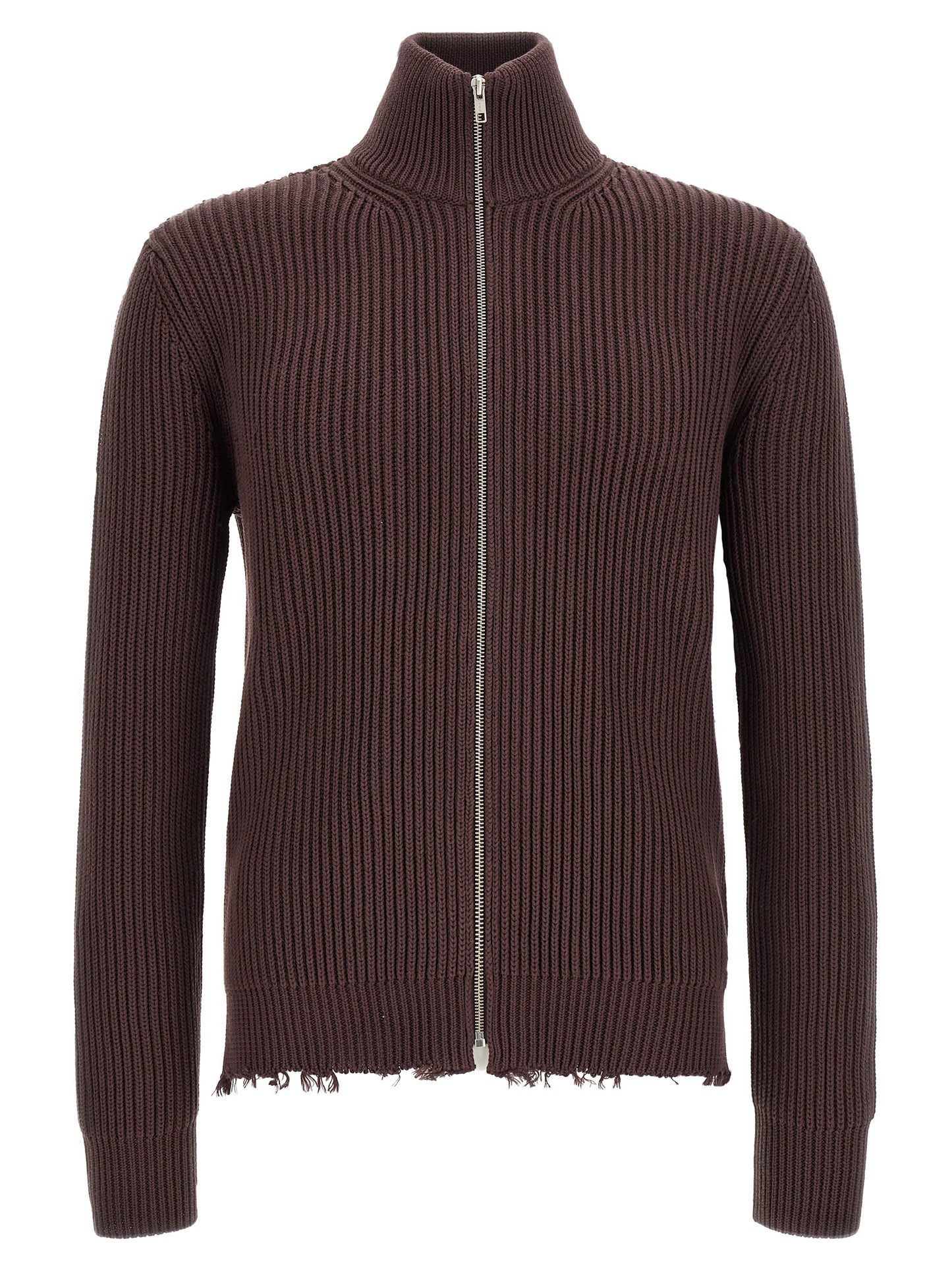 MM6 Maison Margiela Brown Cotton Cardigan