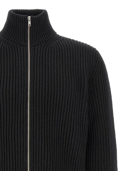 MM6 Maison Margiela Black Wool Full-Length Jacket