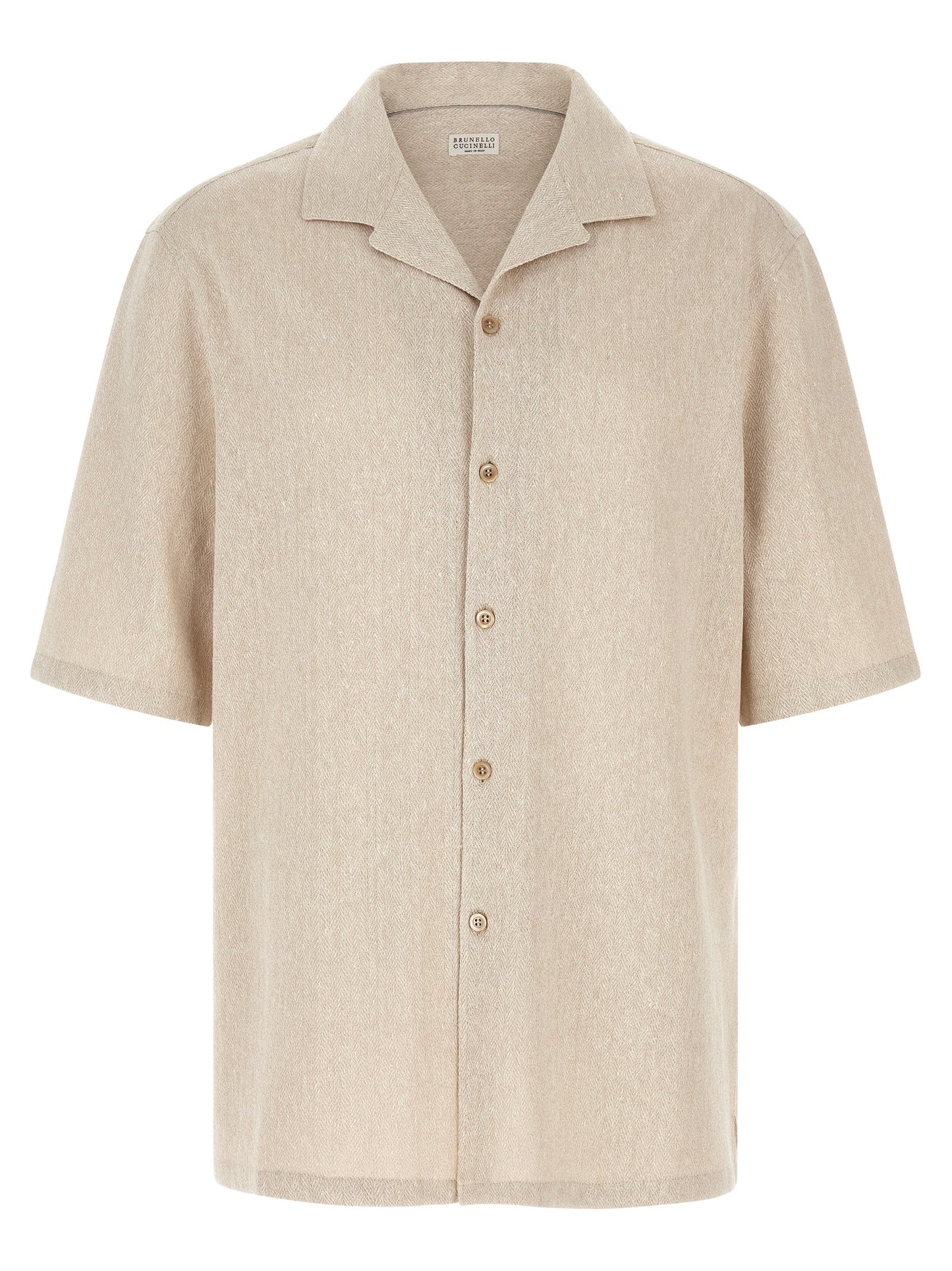 Brunello Cucinelli Beige Linen Blouse