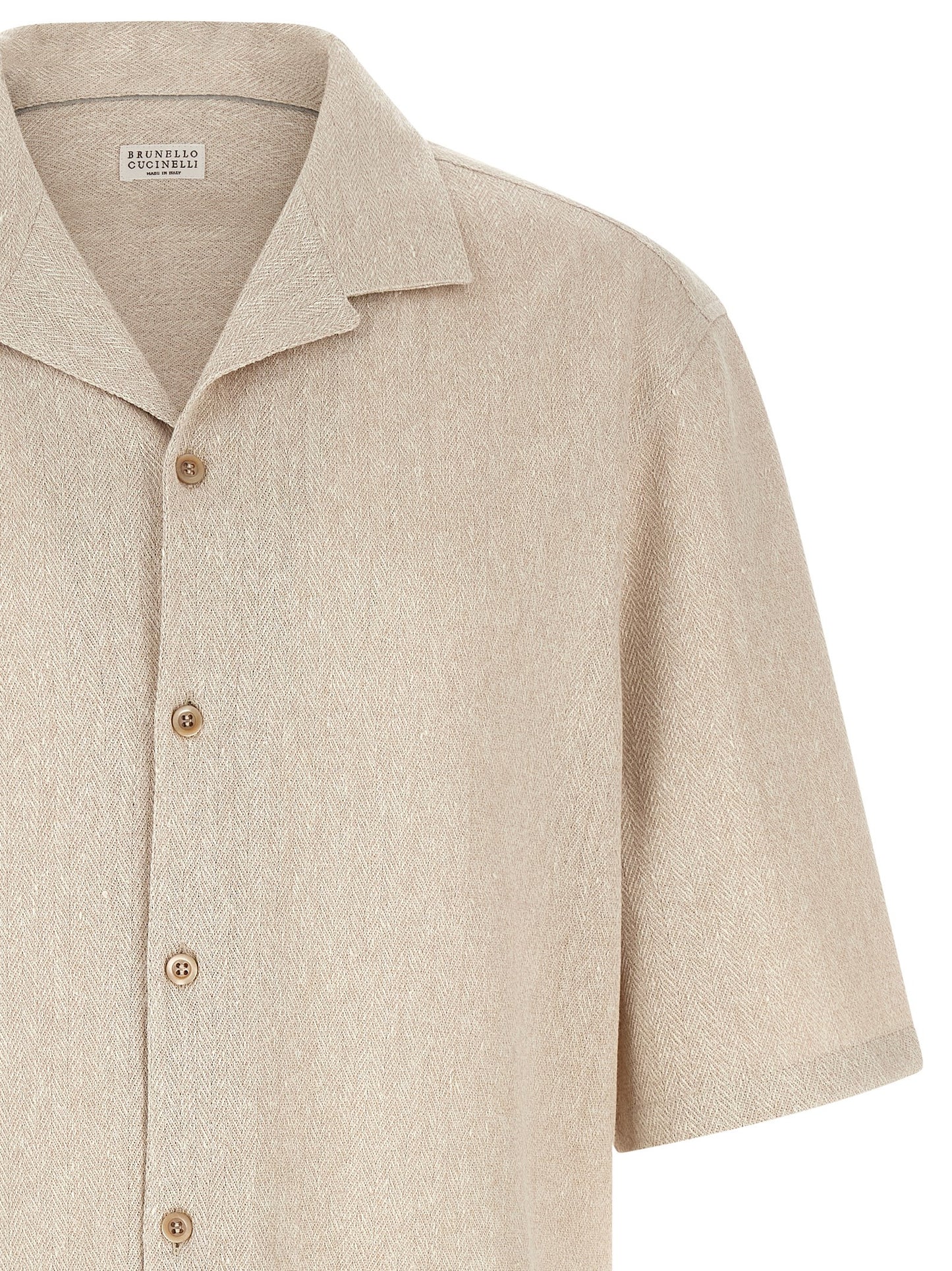 Brunello Cucinelli Beige Linen Blouse