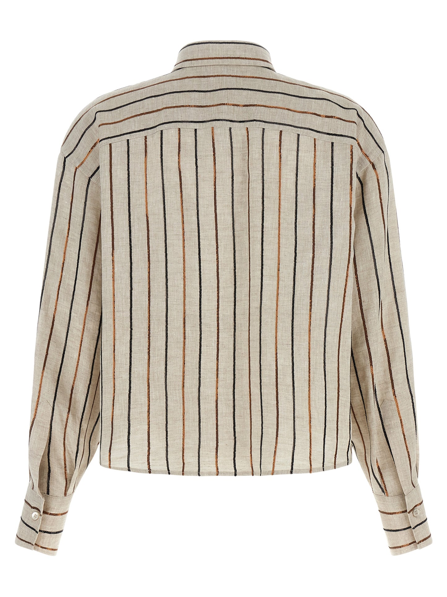 Brunello Cucinelli Beige Linen Blouse