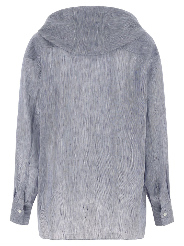 Brunello Cucinelli Blue Linen Blouse