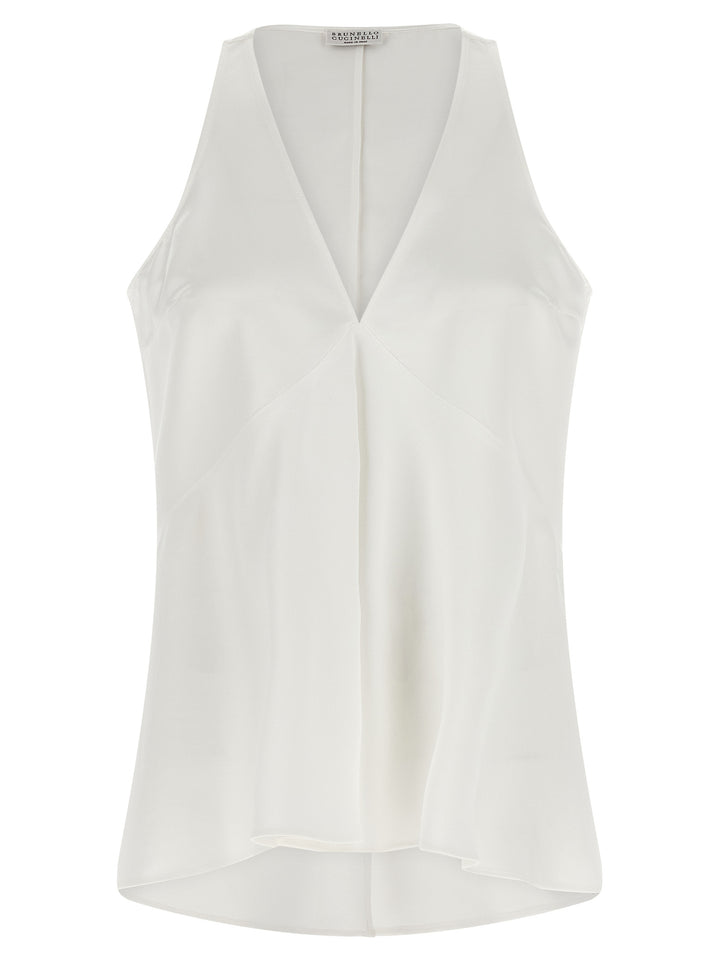 Brunello Cucinelli White Cotton Shirt