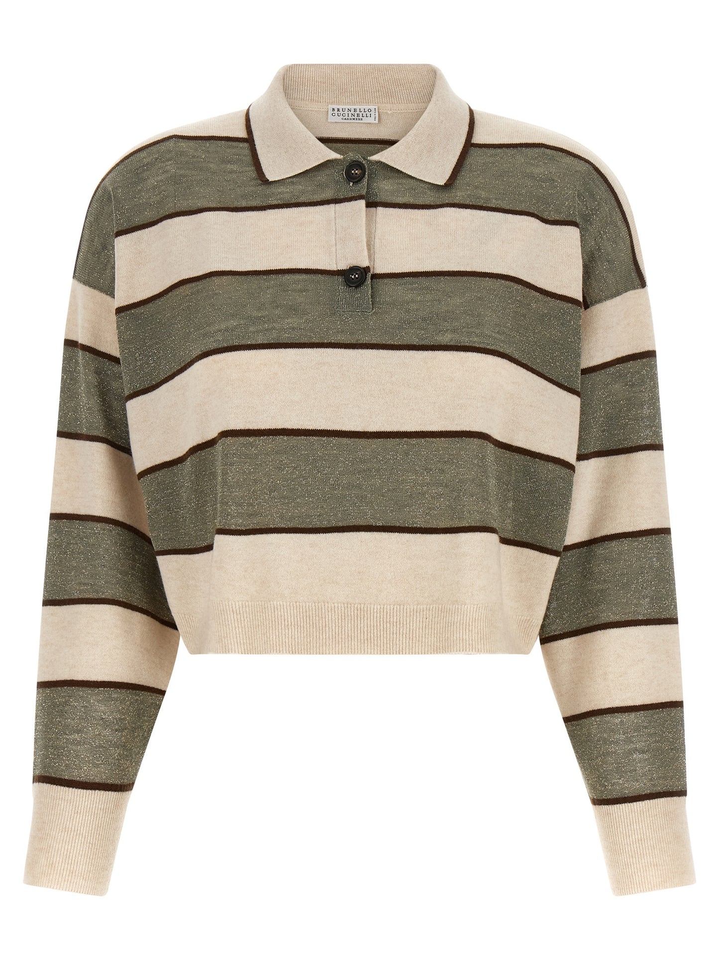 Brunello Cucinelli Multicolor Virgin Wool Polo Shirt