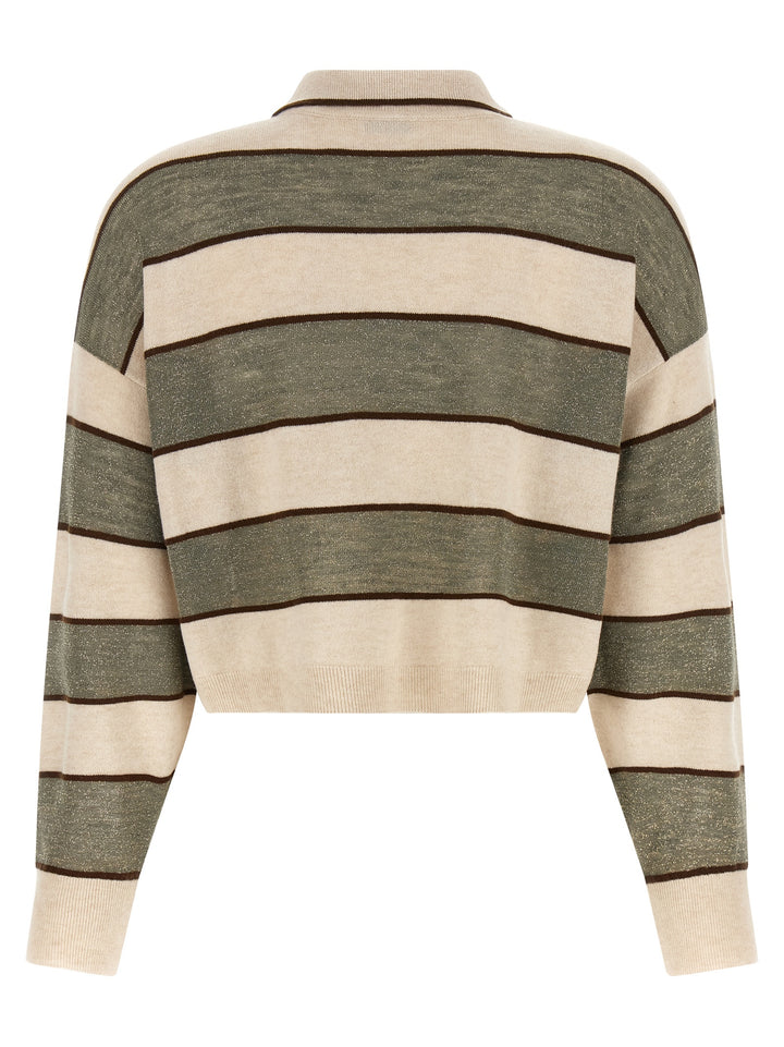 Brunello Cucinelli Multicolor Virgin Wool Polo Shirt