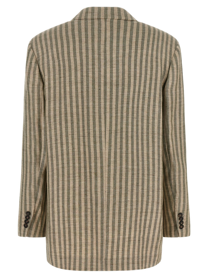 Brunello Cucinelli Bicolor Linen Blazer