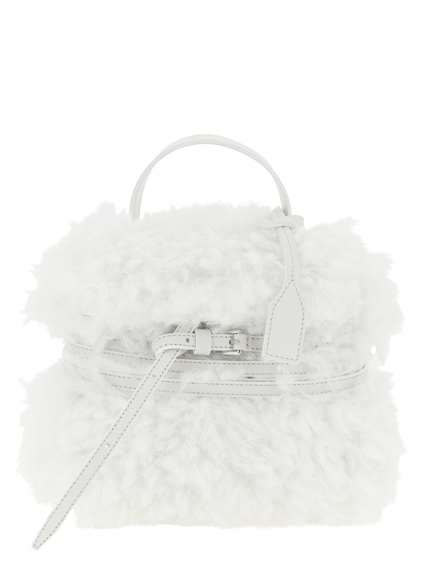 Moschino White Leather Handbag