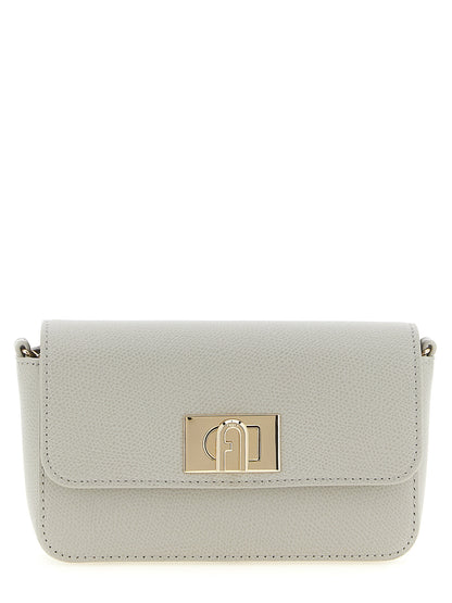 Furla Gray Calfskin Crossbody Bag