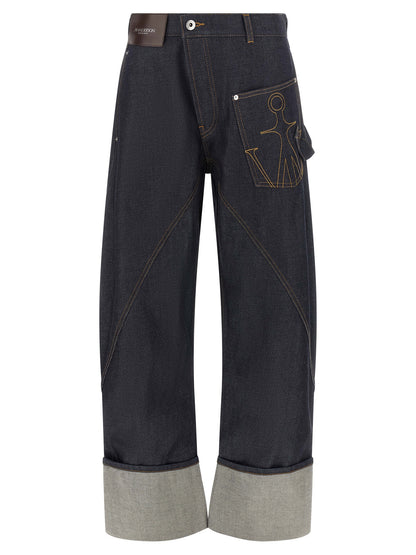 J.W.Anderson Blue Cotton Straight-Leg Jeans