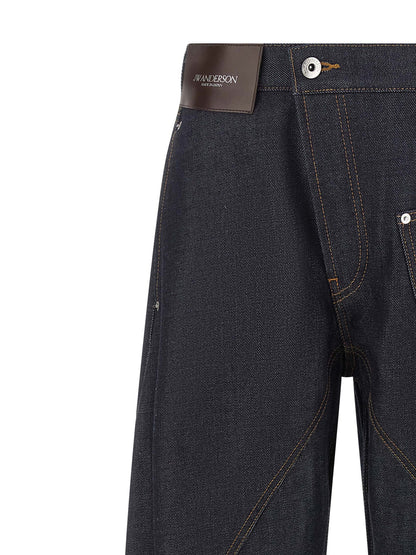 J.W.Anderson Blue Cotton Straight-Leg Jeans