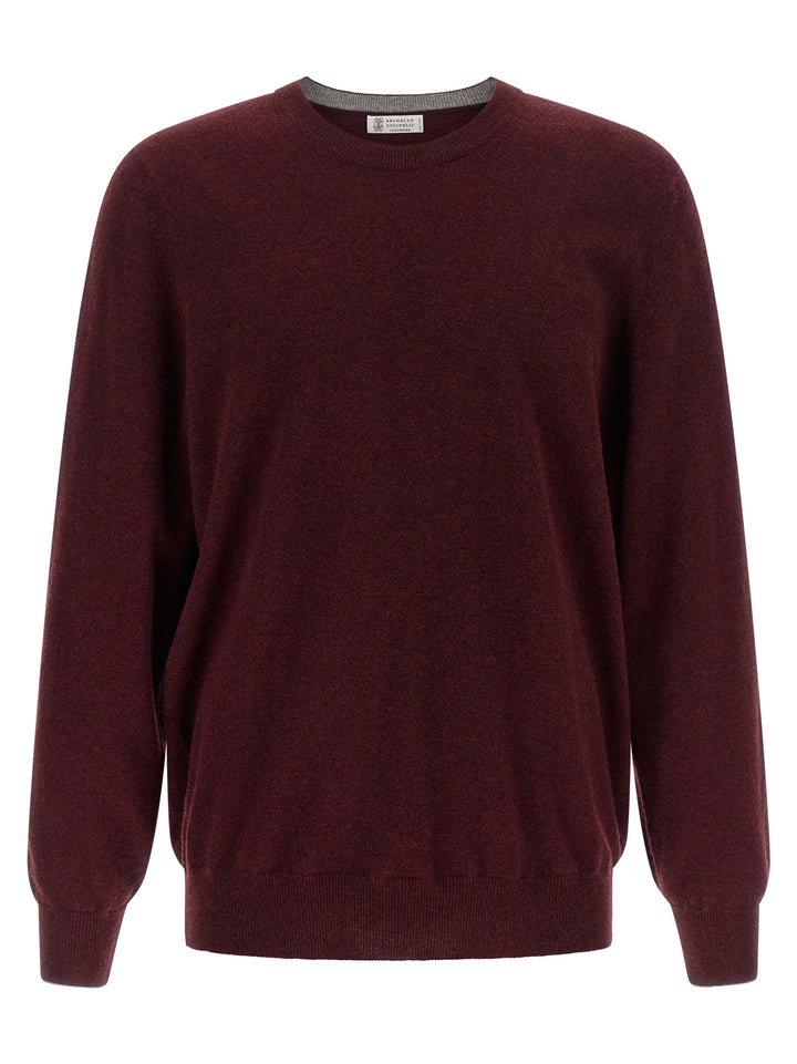 Brunello Cucinelli Bordeaux Cashmere Cardigan