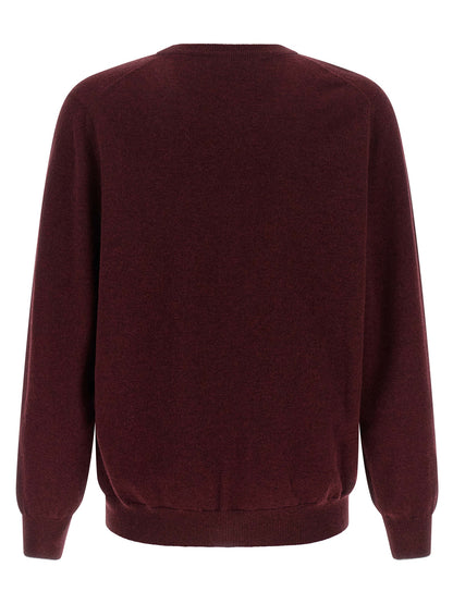 Brunello Cucinelli Bordeaux Cashmere Cardigan