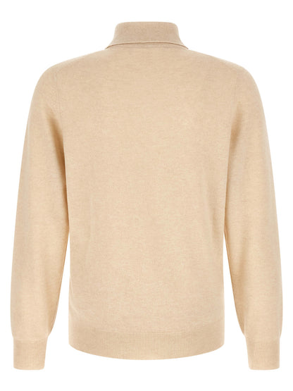 Brunello Cucinelli Beige Cashmere Polo Shirt