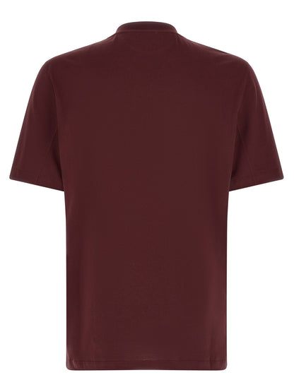 Brunello Cucinelli Bordeaux Cotton T-Shirt