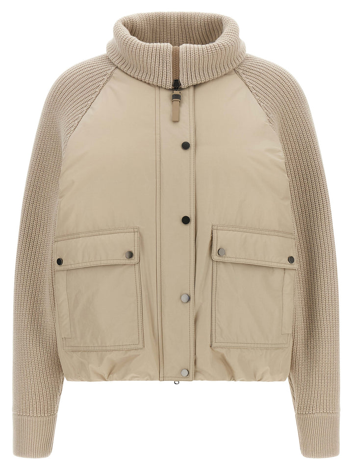 Brunello Cucinelli Beige Cotton Full-Length Jacket