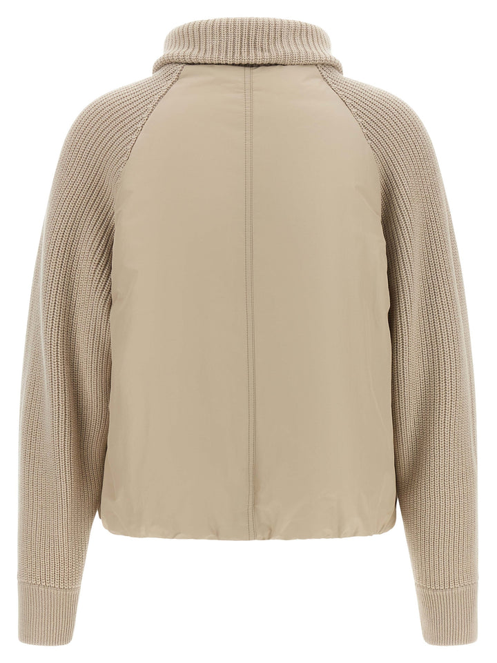 Brunello Cucinelli Beige Cotton Full-Length Jacket
