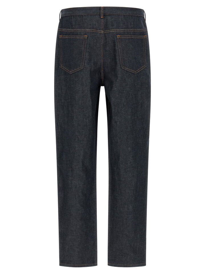 A.P.C. Blue Cotton Relaxed Fit Jeans