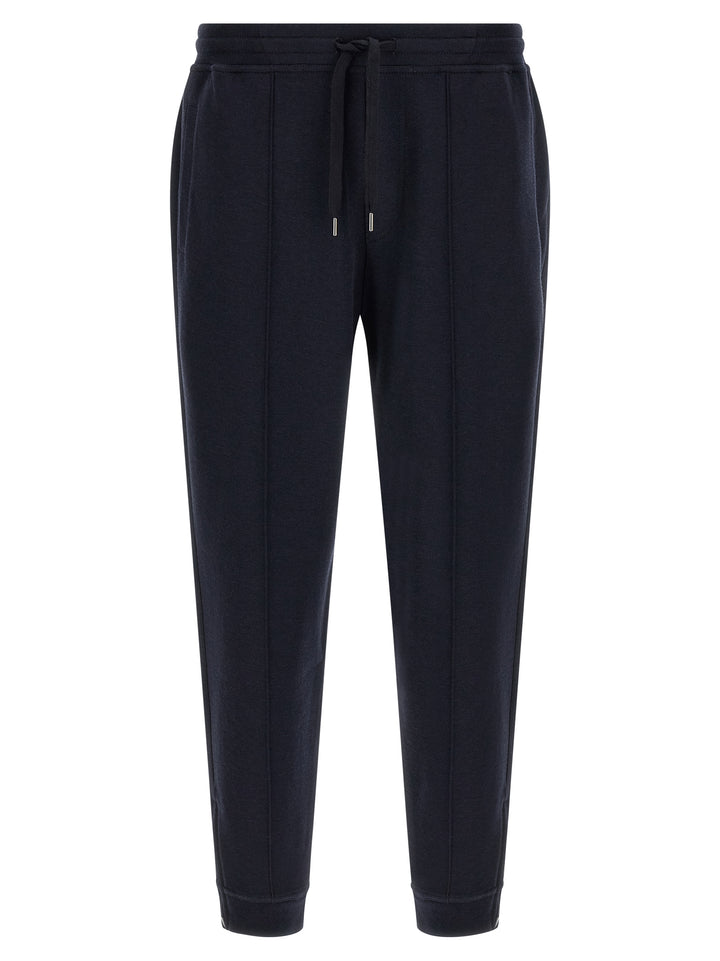 Brunello Cucinelli Blue Cotton Joggers (Workout Pants)