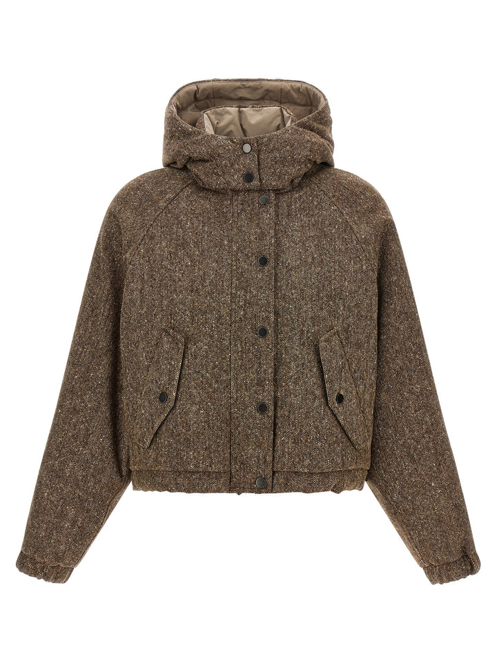 Brunello Cucinelli Brown Virgin Wool Full-Length Jacket