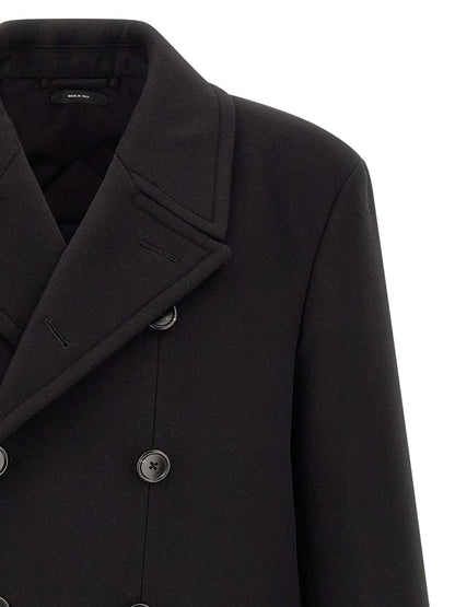 Tom Ford Black Virgin Wool Coat