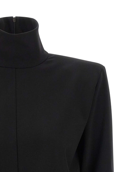 The Attico Black Viscose Short Dress