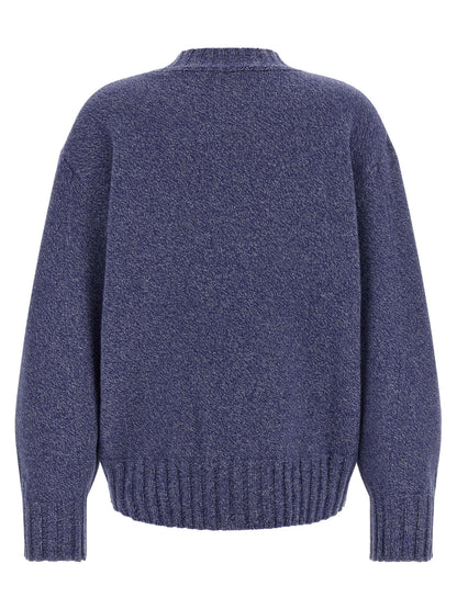 The Attico Blue Virgin Wool Cardigan