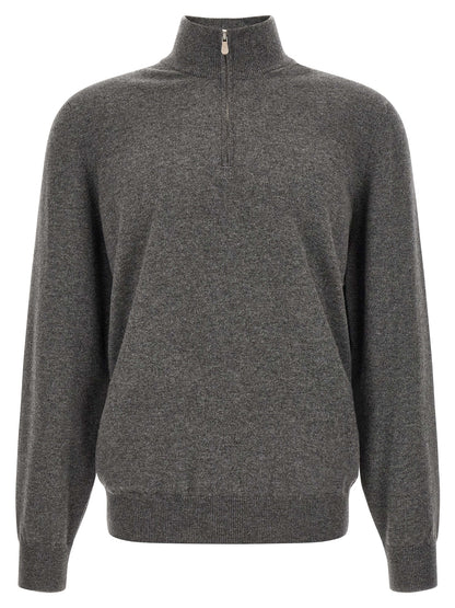 Brunello Cucinelli Gray Cashmere Cardigan
