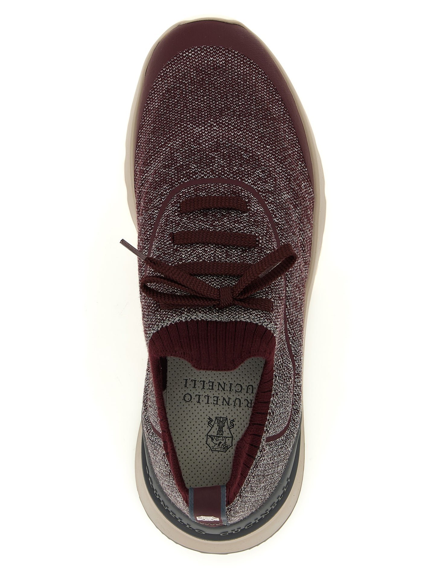 Brunello Cucinelli Bordeaux Cotton Athletic Sneakers