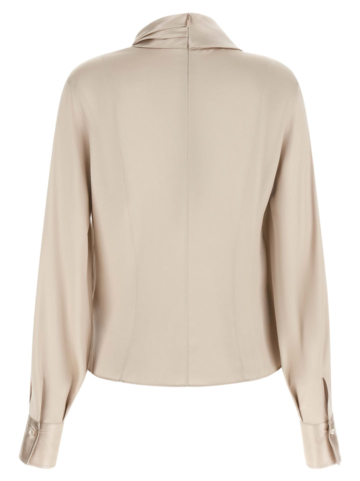 Brunello Cucinelli Beige Silk Blouse