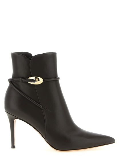 Gianvito Rossi Brown Lamb Leather Ankle Boots