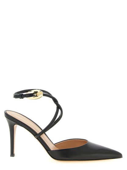 Gianvito Rossi Black Lamb Leather High Heel Pumps