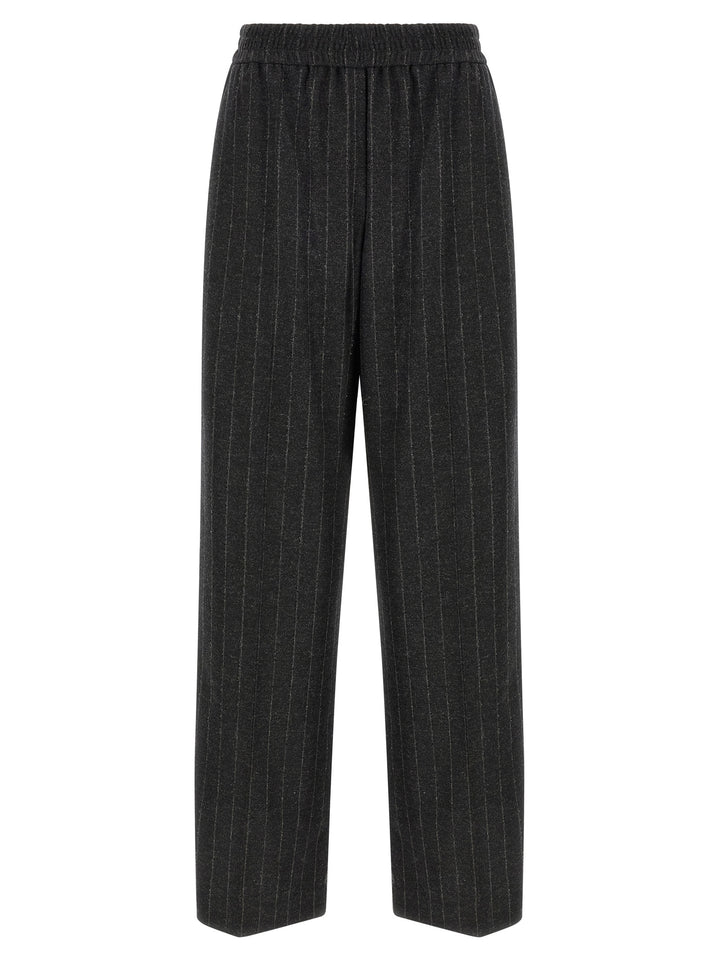 Brunello Cucinelli Gray Virgin Wool Casual Pants