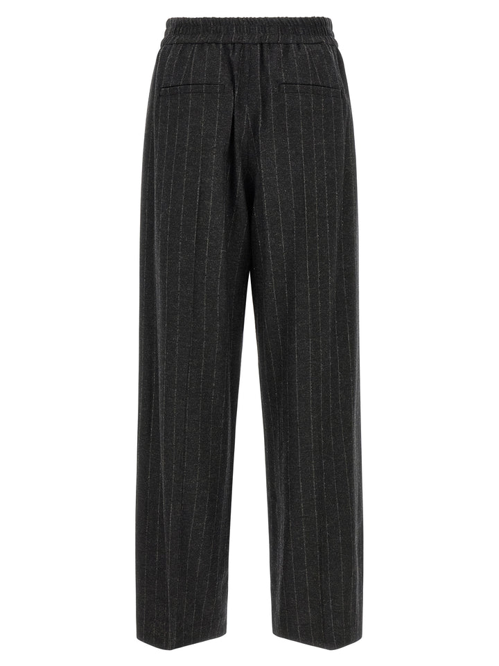 Brunello Cucinelli Gray Virgin Wool Casual Pants