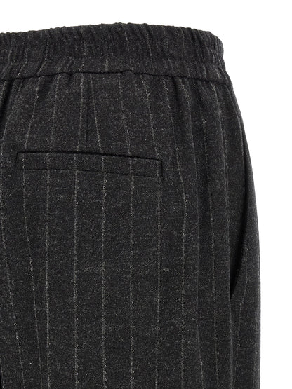 Brunello Cucinelli Gray Virgin Wool Casual Pants