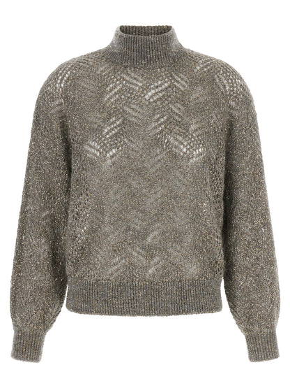 Brunello Cucinelli Gray Polyamide Cardigan