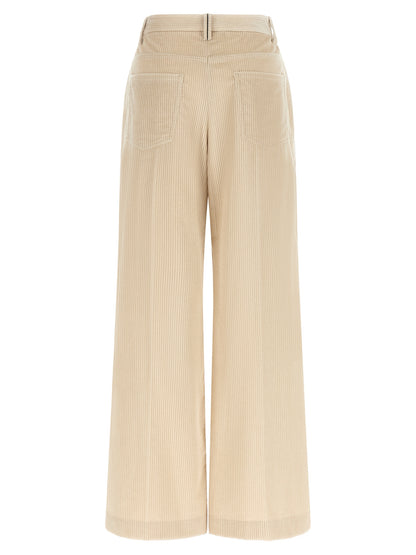 Brunello Cucinelli Beige Cotton Casual Pants