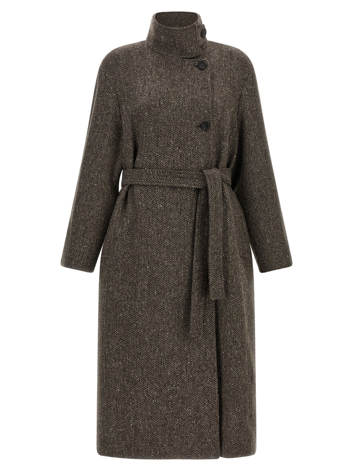 Brunello Cucinelli Brown Virgin Wool Coat