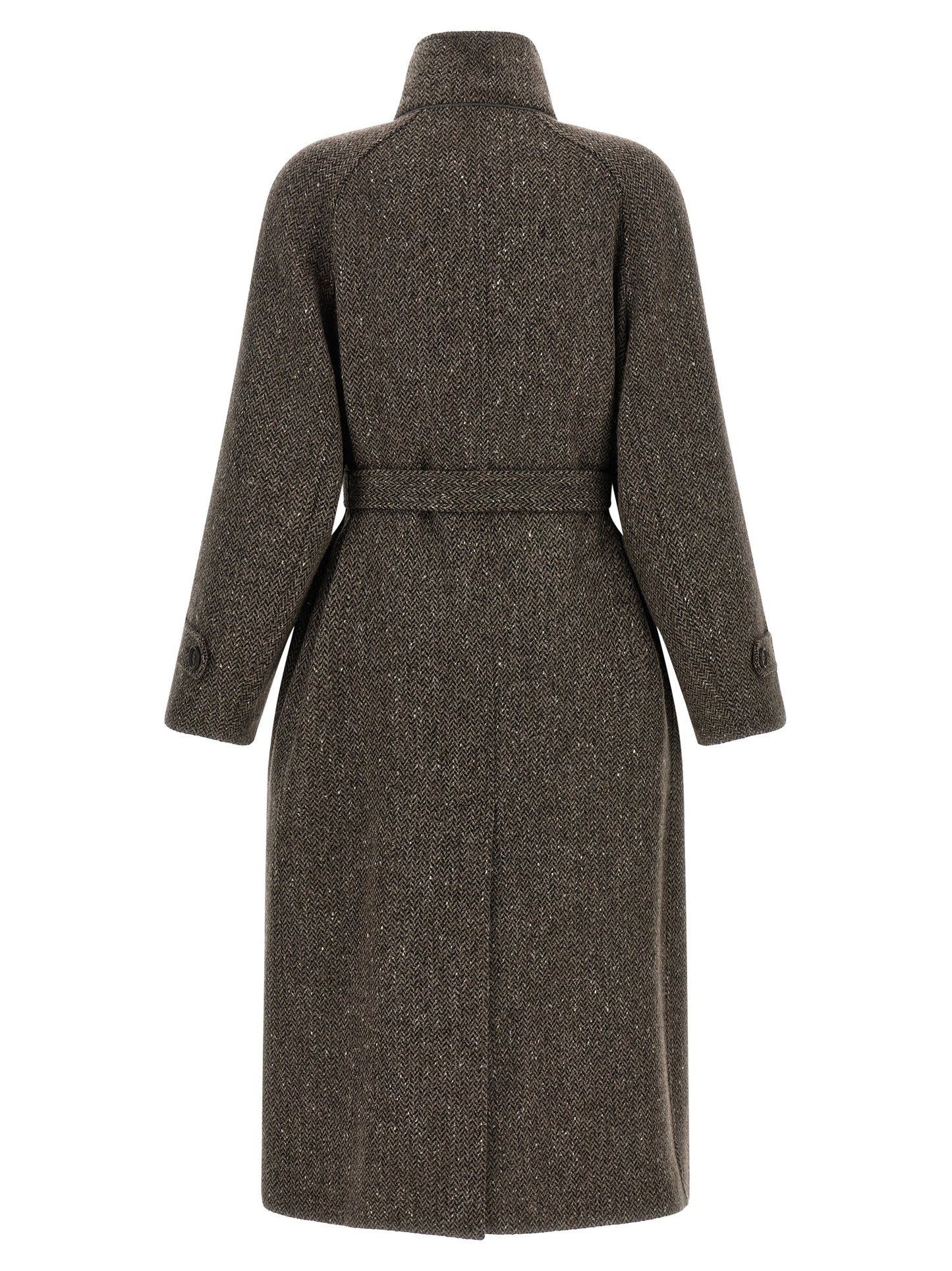 Brunello Cucinelli Brown Virgin Wool Coat